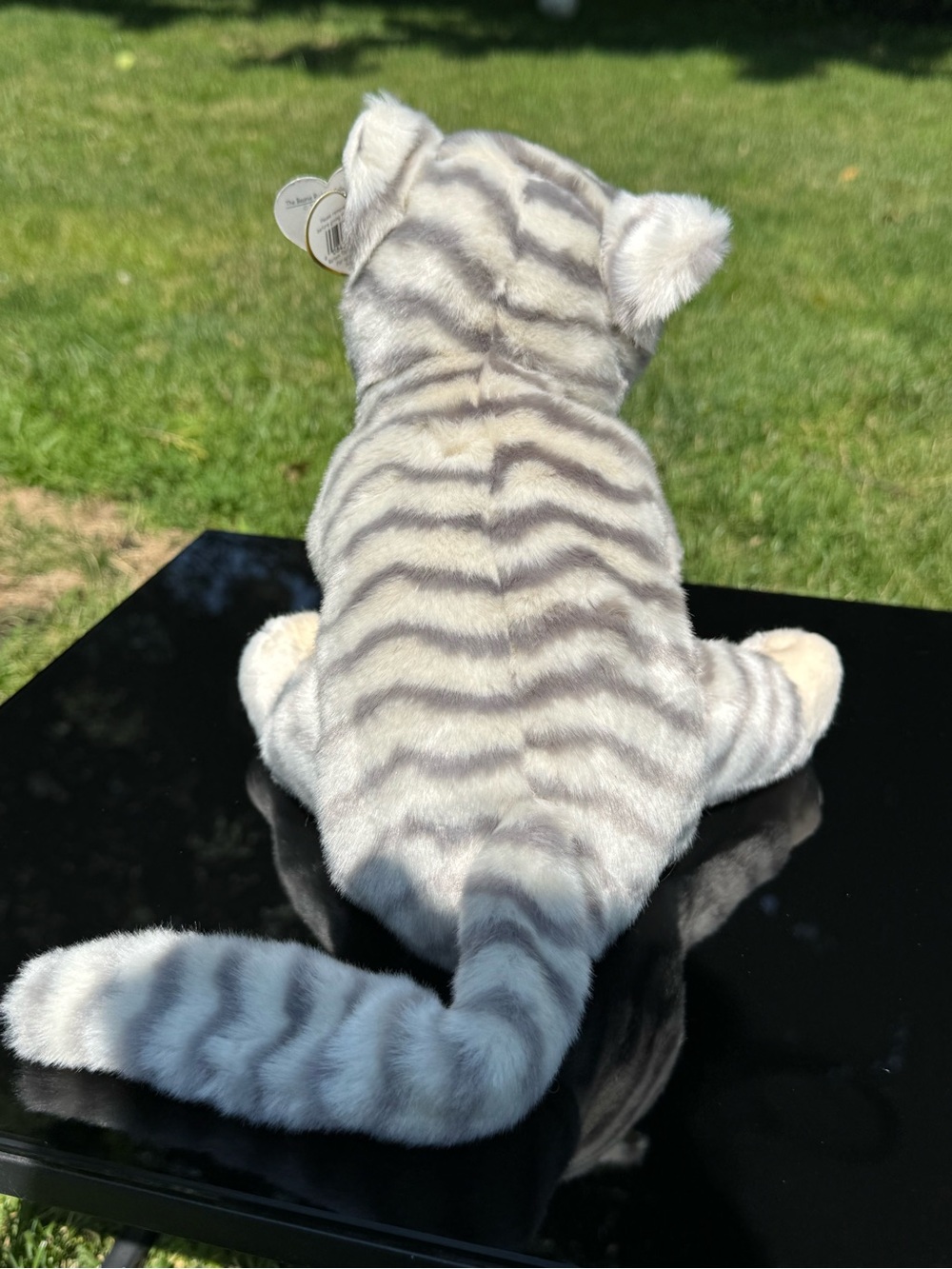 TY Silver The Beanie Buddy Cat! LARGE BEANIE! - Picture 4 of 4